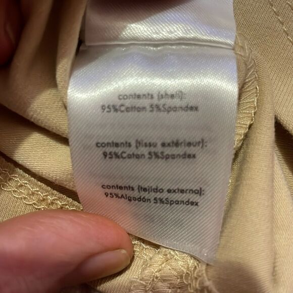 WeWoreWhat Womens Beige Cotton Jersey Crop Scooped Tank - Picture 4 of 4